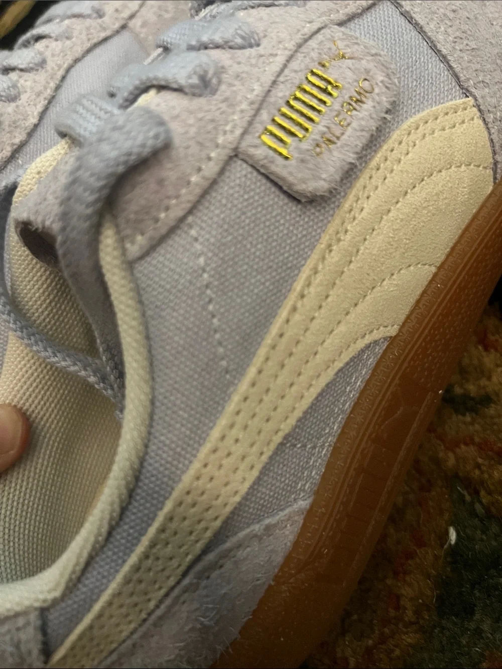 Puma Palermo Light Blue Suede and Textile Low-Top Sneakers size 9 Womens NEW